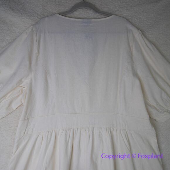 New! City Chic Sunset Stroll Linen Dress ivory, women plus size 24, linen cotton - Picture 12 of 16